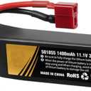 1400mAh 30C Airsoft Batteries 11.1V lipo 3s Rechargeable Hobby Battery with T-Plug Deans & JST XH Connector for Airsoft Guns Airsoft Rifle Model splatrball Universal Battery 11.1v