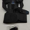 Upright Posture Corrector, Comfortable Lumbar Support Belt with 3D Elastic Kintted Mesh, Upper and Lower Back Pain Relief, Easy to Put on & Take off, Fit Various Body Shape, Size L (Upper Waist: 41.3"-47.2") (Large (Upper Waist: 41.3"-47.2"), Black)