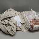 Extra Wide Curtains for Living Room, Blackout Linen Blend Drapes for Sliding Glass Doors Luxury Pinch Pleated Darkening Boho Curtains with Back Tab Ceiling Track for Large Window (70"Wx108"Lx2 Panels)