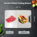 VOCOSTE Double-Sided Pure Titanium Cutting Board, Hygienic Kitchen Board for Meat, Fruits & Vegetables, Dishwasher Safe, 15.2"L x 10.4"W x 0.55"H