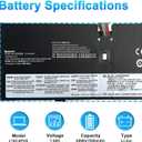 L18C4PH0 L18M4PH0 5B10W67180 Laptop Battery Replacement for Lenovo Yoga C940-14IIL Yoga C940 15irh 14 Series 5B10W67374 5B10T11585 5B10T11586 60Wh 7820mAh 4-Cell