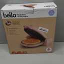 bella FlipnStore Waffle Maker with EverGood™ Ceramic Nonstick Coating, Fitsanywhere™ Kitchenware, Power Indicator Light, Cool Touch Handle & Cord Wrap, 7” Wide & 1" Deep Plates, 1000 Watt, Blossom