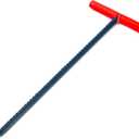 Heavy Duty 18''(45cm) Long T Shape Lifting Reaching Hook for Lifting Pulling Moving Manhole Covers, Storm Drains, Septic Tank Lids Door Pointed Head