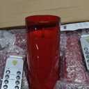 Flickering Flameless Candles with Remote Timer, 6pcs LED Battery Operated Candles with Embedded String Lights Red