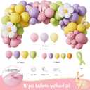 Easter Party Decorations Kit – Happy Easter Bunny Party Supplies for Home & Indoor Decor, Spring Balloon Garland with Banner, Cake & Cupcake Toppers, Foil Fringe Curtains for Easter Garden Celebration