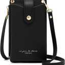 Womens Cellphone Crossbody Bag Small Light Leather Shoulder Purse Handbag Card Wallet Lanyard Case Girls Satchel Pouch