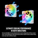 Thermaltake SWAFAN EX 14 ARGB PC Cooling Fan White, 3-Fan pcak, 500~2000 RPM, Magnetic Connection, Reversable Blades, sync with MB RGB Software, CL-F170-PL14SW-A