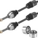 Youxmoto 2pcs Front Left/Right CV Axles & Wheel Bearing Kit for Polaris 2007-2012 Sportsman 800 EFI; 2008-2012 Sportsman 500 HO; 07-09 500 EFI; 07-08 700 EFI; 11-12 400 HO; 2007 Sportsman 450; 1332881