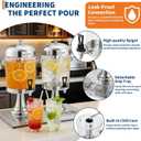 Garvee 4.4 Gallon Commercial Beverage Dispenser, Stainless Steel Beverage Dispenser with Ice Core, Stand & Spigot for Cold Juice, Iced Tea and Lemonade At Parties & Weddings