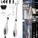 11-in-1 Steam Mop, 1550W Powerful Handheld Steam Cleaner, 260F Multi-Functional Floor Steamer with 21.3FT Cord for Floors, Hardwood, Tiles, Grout, Windows, Kitchen, Bath, Adjustable (White)