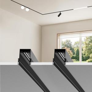 2 Pack 39.4 Inch (1M) 24V Recessed Trimless Magnetic Track Lighting System, 2Pack 3.3FT Track Rail