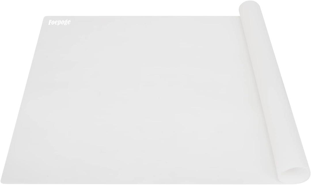 36.2" x 24" Extra Large Clear Silicone Mat for Epoxy Resin, Nonstick Silicon Mats for Crafts Jewelry Casting, Non-Slip Kitchen Table Placemats for Countertop Protector Heat Resistant by Foepoge