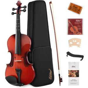 Eastar Violin 4/4 Full Size for Adults, Violin Set for Beginners with Hard Case, Rosin, Shoulder Rest, Bow, and Extra Strings (Imprinted Finger Guide on Fingerboard), EVA-2