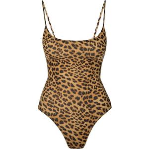 Narecte Sexy One Piece Bathing Suit for Women Tummy Control High Cut One Piece Swimsuit Womens Swim Suit (0-2, Leopard)