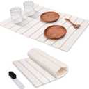 Foldable Stone Dish Drying Mat for Kitchen Counter,24"16"Fast Dry Pad Absorbent Countertop Mat, Heat-resistant Mat,Diatomaceous Earth Mats,White