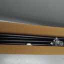 Tension Curtain Rod 41-173In, Outdoor Extra Long Curtain Rod No Drilling for Window or Bathroom Patio, Adjustable Heavy Duty Shower Curtain Rod, Easy to Install, Never Rust, Non-Slip-Black