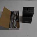 Farberware Textured Grip Stainless Steel Knife Set, 15 Piece, Stainless Steel (Black)
