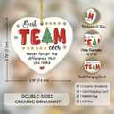 3 x Best Team Ever Gifts 2025, Inspirational Gift for Coworkers, Employees, Staff, Work Bestie, Heart Shaped Ceramic Ornaments Appreciation Gift for Coworkers, Team Gifts for Employees