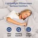 Body Pillowcases Set of 2-20x54 Long Body Pillow Case - Soft Body Pillow Cover for Sleeping & Side Sleepers - Comfy, Breathable & Wrinkle Free - Machine Washable w/Envelope Enclosure (Light Grey)