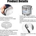3L Double-Wall Insulated Ice Bucket with Lid, Ice shovel &Tongs and Strainer, Stainless Steel Ice Bath Tub with Silicone Sealed Lid for Wine, Ice Buckets for Parties, Wine Chiller, Light Sliver