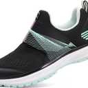 Women's Cycling Shoes for Indoor Cycling, Breathable Mesh Upper Indoor Bike Shoes with SPD Cleats - Lightweight Secure Fit for Spin Classes (10, Black/Green)