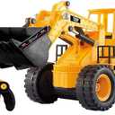 Top Race TR-113 5 Channel Full Functional Remote Control Tractor Toy Front Loader - 14 x 6 x 8 inch Electric RC Remote Control Construction Toy Tractors with Lights and Sounds