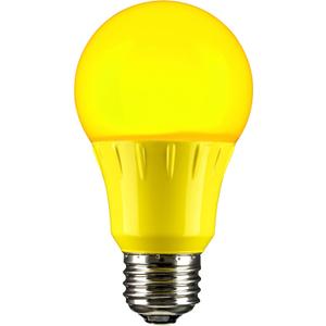Sunlite 80144 LED A19 Colored Light Bulb, 3 Watts (25w Equivalent), E26 Medium Base, Non-Dimmable, UL Listed, Party Decoration, Holiday Lighting, 1 Count, Yellow