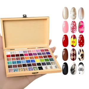 Sponge Mini Paint Patting Gel Polish & Tools Kit, 57 Colors Ombre Nail Gradient Painting Gel Blush Blooming for Pigment Pat Aura Nails, French Manicure