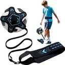Soccer Training Equipment Football Kick Solo Trainer Adjustable Waist Belt Elastic Rope, Aids Hands Free Throw Sole Practice Fits Ball 3, 4, 5 and Volleyball Rugby (Blue)