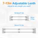 songsoso 2 Pack RV Shower Corner Storage Bar, Camper Shower Caddy, 713 Inches Adjustable Bathroom Organizer, Stainless RV Wall Accessories, 13.3 x 2 x 2.3 inches