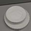 " OCCASIONS " 50 Plates Pack (25 Guests)-Vintage Wedding Party Disposable Plastic Plate Set -25 x 10.25'' Dinner + 25 x 7.5'' Salad/Dessert plates (Blossom in White)