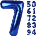 Night Blue 7 Balloon, Number Balloons 40 Inch, 7th Birthday Decorations for Girls Kids, Party Decoration for Women, Number 7 Balloon