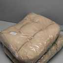 Outdoor Chair Cushions Set of 2, Patio Chair Cushions with Ties, 19x19+5 Tufted Outdoor Seat Cushions, Waterproof Patio Furniture Cushions, Outdoor Dining Chair Pads, Beige