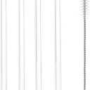 uxcell Reusable Straws Glass Straw, 4pcs 200x6.2mm Travel Tumbler Replacement Straw with One Cleaning Brush for Frozen Bubble Tea Drinks