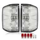 CHEDA Tail Light Clear Lens Compatible With 2016 2017 2018 2019 Chevy Silverado 1500 2500 HD/Fit GMC Sierra 3500 HD Rear Lights Pair Lamp Assembly Pilotos Traseros Conjunto