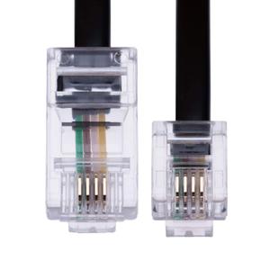 Keple 3m RJ11 to RJ45 Cable RJ11 to RJ45 Cable Phone Telephone Cord RJ11 6P4C to RJ45 8P8C Connector Plug Cable for Landline Telephone (Black) (3 Meter / 10 Feet)