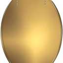 Elongated Toilet Seat Shiny brushed gold color metal Resin Toilet Seat Quietly Slow Close with Quick-Release Hinges Toilet Seat with Cover Easy to Clean Install