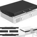 5011 Hard Cover Top Lid with Stainless Steel Handles and Wind Guard for Blackstone 22” Table Top Grill, Flat Top Griddle Accessories for Black Stone, Black