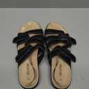 DREAM PAIRS Womens Slides Arch Support Slip on Flat Sandals Comfort Plantar Fasciitis Soft Cushion Slippers With Adjustable Straps Size 11