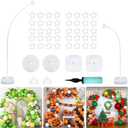 OurWarm 7.5Ft & 6Ft Balloon Arch Stand, Free Bending Shape Balloon Arch Kit, Half Arch Balloon Stand with Base, Balloon Column Stand Kit for Wedding Birthday Baby Shower Graduation Easter Decorations