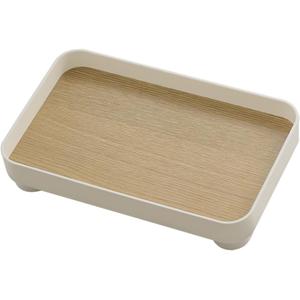 LIFKOME Cosmetics Organizer Wooden Jewelry Storage Plate Trinket Dish for Home Decor