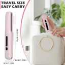 Gosect Cordless Hair Straightener, Mini Travel Flat Iron Rechargeable for Women, Portable Hair Straightener and Curler 2-in-1, Fast Heating, Adjustable Temp for On-The-Go Styling(Pink)