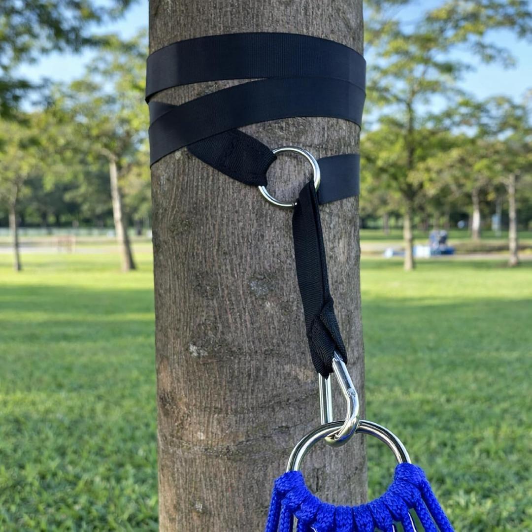 Hammock Straps for Trees, 8.2 ft Tree Swing Straps with 12 Stainless Steel Climbing Clips and 2 S-Hooks, Heavy Duty Reinforced Binding Ropes Suspension System Hanging Kit for Camping