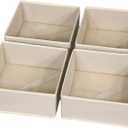 17 Pack Foldable Cloth Storage Box Closet Dresser Drawer Organizer Fabric Baskets Bins Containers Divider for Clothes Underwear Bras Socks Clothing,Beige