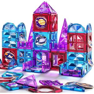 Magnet Toy for Toddlers 1-3, Toddler Magnet Building Blocks Tiles Toys for Kids Ages 1-3 4-8, Preschool Learning Sensory Educational Gifts Toys for Boys and Girls 3+ Year Old