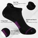 Heatuff 7 Pairs Womens Ankle Socks Athletic Cushioned Anti-Blister Running Low Cut Socks with Tab