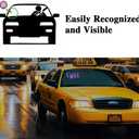 (Pink) LED Light Sign for Car, Taxi Sign Light Windshield Led Sign Car LED Decal with Suction Cups USB Plug for Cars, Trucks, SUVs, Driver Accessories for car, Bumper Stickers
