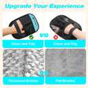 NSVNSV Pet Hair Removal Glove for Dog and Cat, Reusable Pet Hair Remover, Magic Brush Pet Hair Removal Tool, Pet Grooming Gloves for Couch, Clothing, Carpet, Furniture, Car Seats, Blue, 1pcs