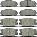 ALADICHE Front Rear Ceramic Brake Pads Set Compatible with 2009-2010 Pontiac Vibe,2009-2013 Toyota Matrix,2006-2018 Toyota RAV4