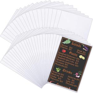 Henoyso 45 Pcs 8.5" x 14" Menu Cover Rigid Print Protectors Clear Heavy Duty Menu Holder Poster Protector Sleeve Hard Plastic Paper Sleeves for Page Sheet Photographs Document Birth Certificate